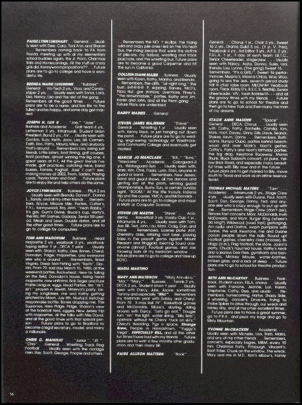 Yearbook Page