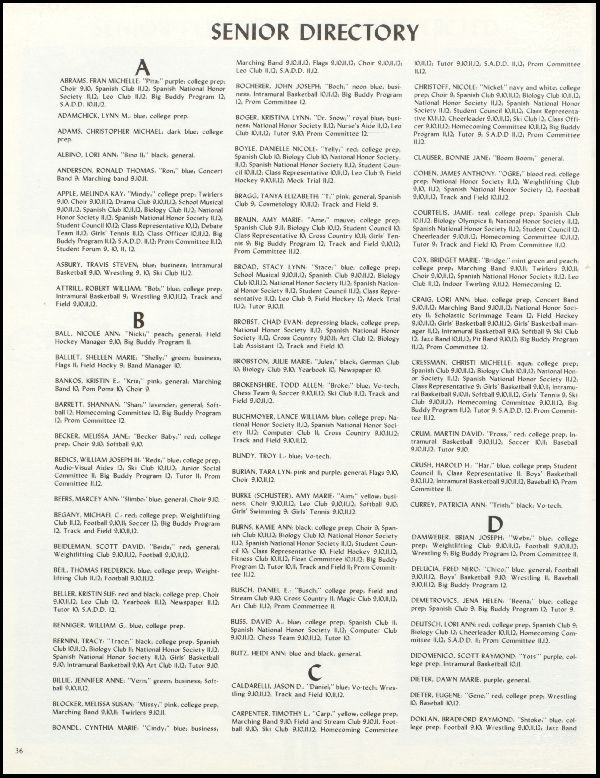 Class of 1989 Yearbook