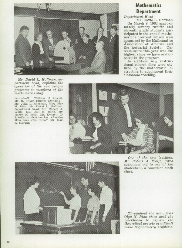 Class of 1962 Yearbook