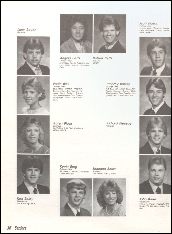 Class of 1986 Yearbook