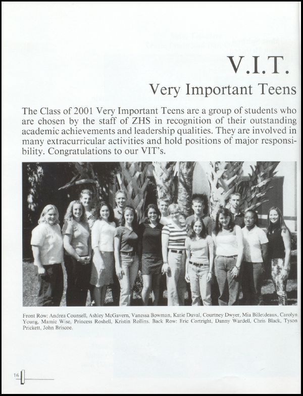 Class of 2001 Yearbook