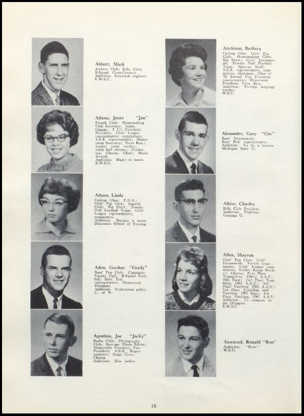 Class of 1962 Yearbook
