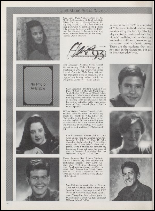 Class of 1993 Yearbook