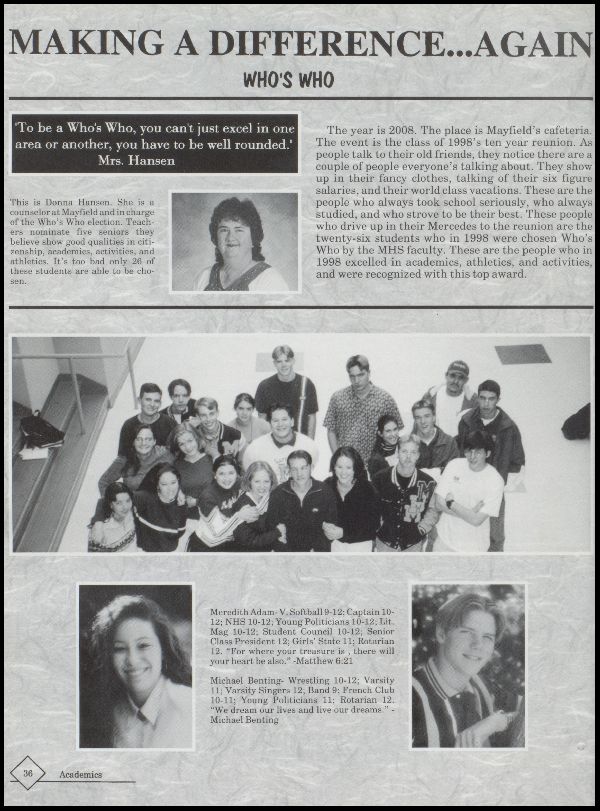 Class of 1998 Yearbook